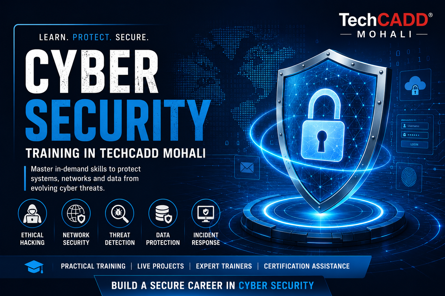 Cyber Security Training in TechCADD Mohali: Build a Secure Career in the Digital Age  Slug